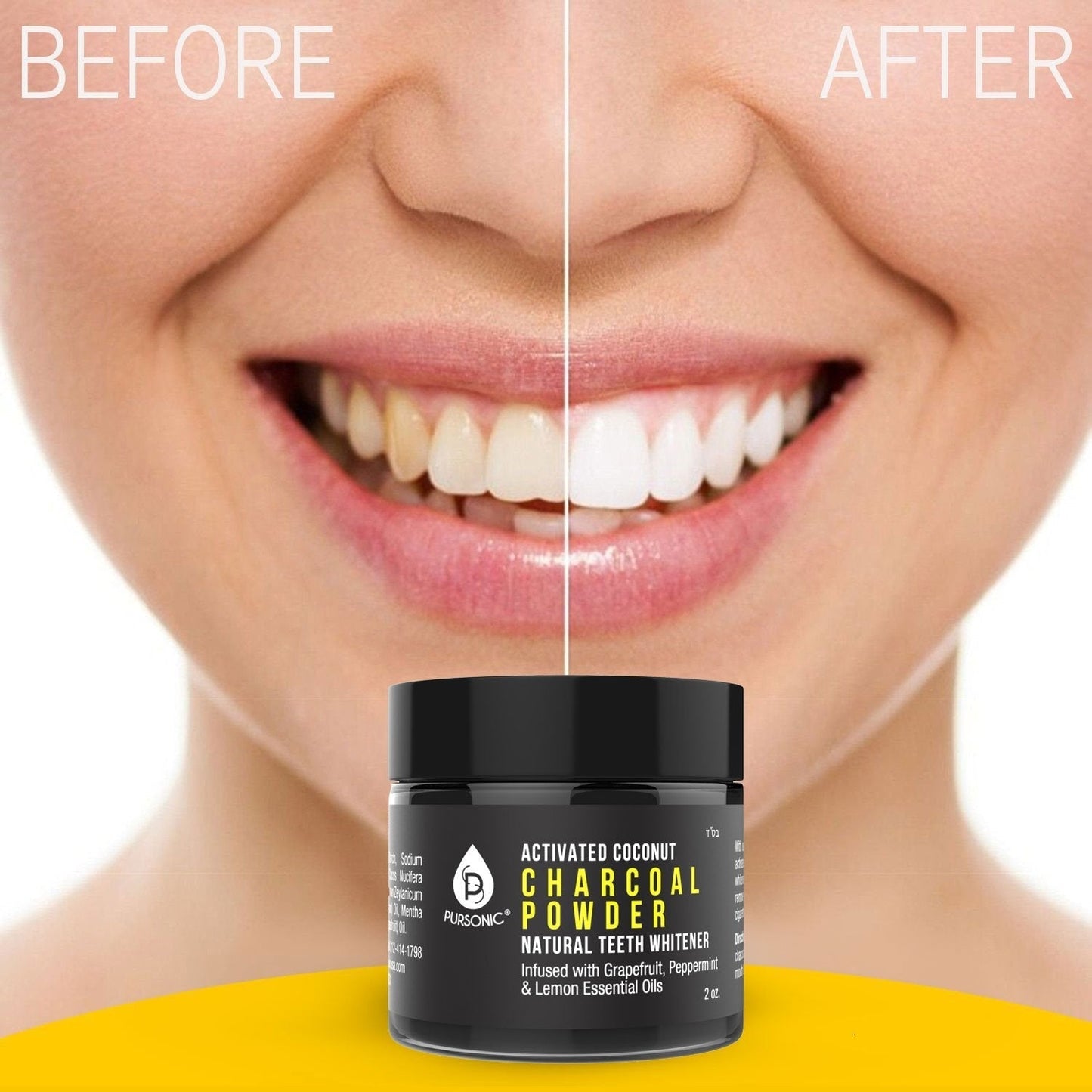 Activated Coconut Charcoal Powder Natural Teeth Whitener - Mialuxx.beauty
