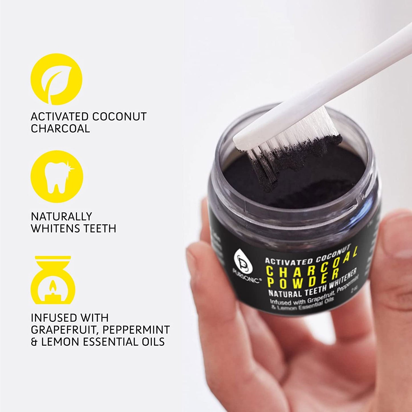 Activated Coconut Charcoal Powder Natural Teeth Whitener - Mialuxx.beauty