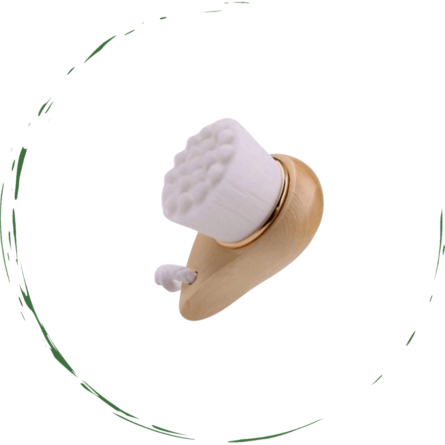 Facial Brush with Bamboo Handle - Mialuxx.beauty
