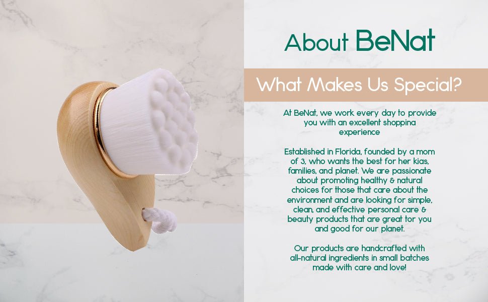 Facial Brush with Bamboo Handle - Mialuxx.beauty