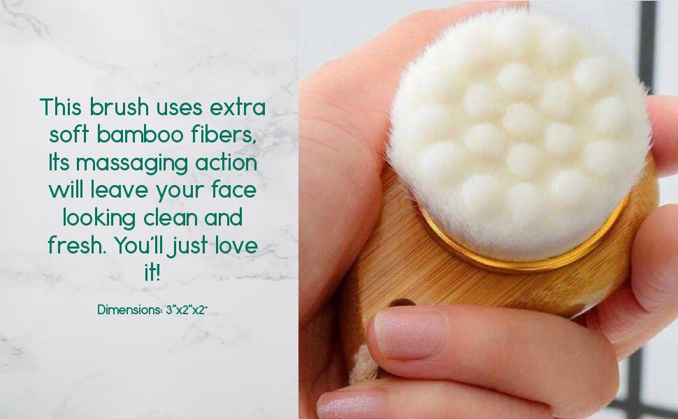Facial Brush with Bamboo Handle - Mialuxx.beauty