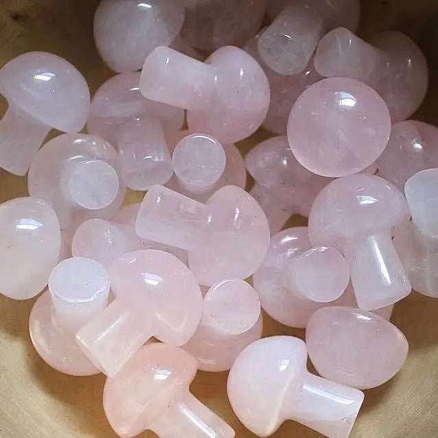 Mini Crystal Mushrooms, Rose Quartz - Mialuxx.beauty