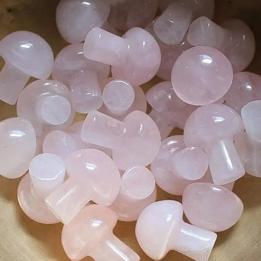 Mini Crystal Mushrooms, Rose Quartz - Mialuxx.beauty